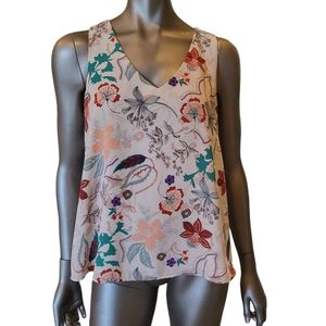 29. Emma & Olivia Sleeveless V-Neck Floral Blouse Size Med